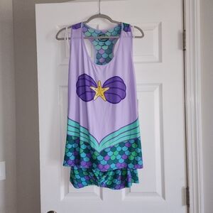 New With Tags Disney Ariel The Little Mermaid Sleep Pjs 2 pc set Size 2X Tank
